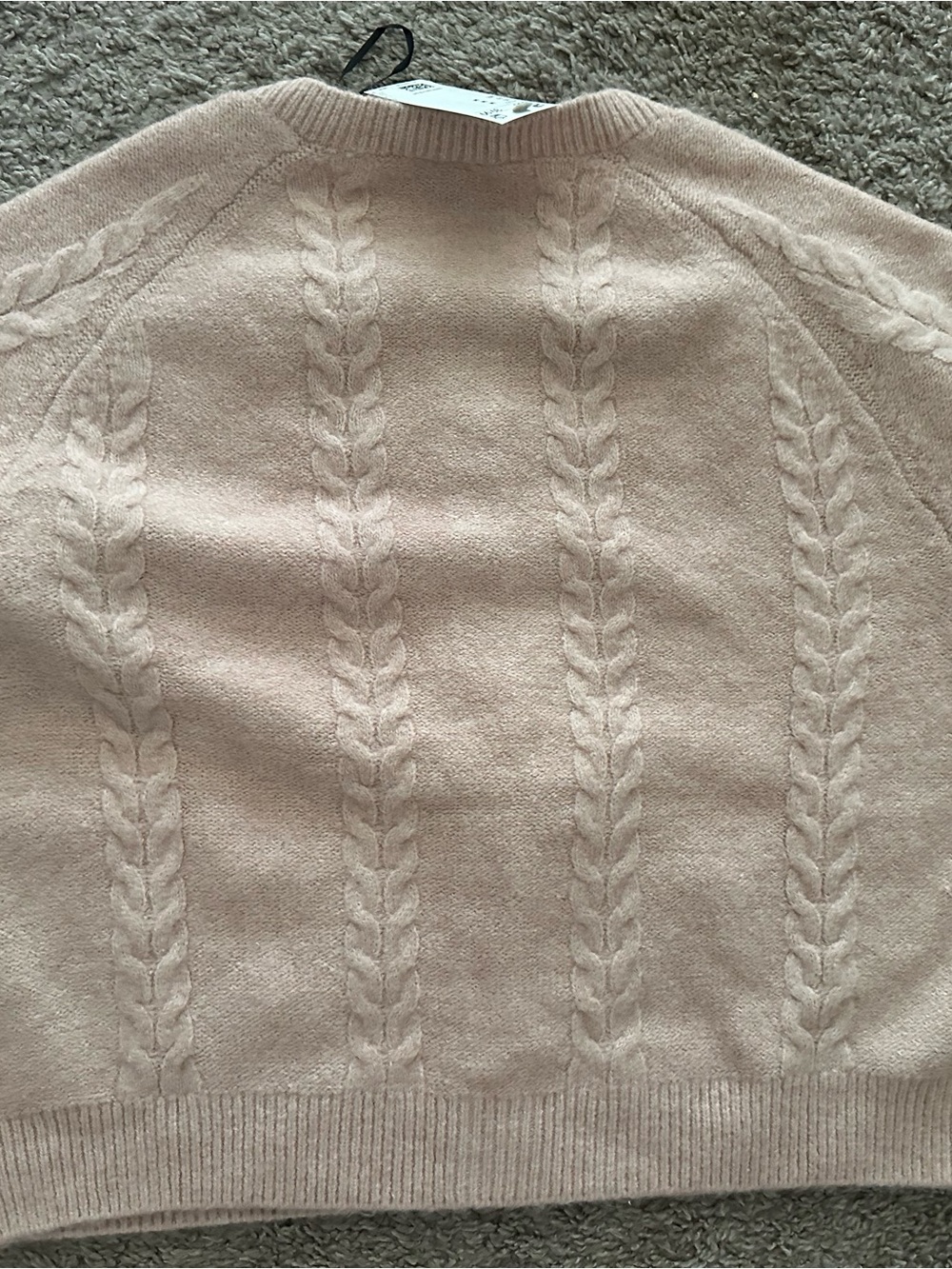 Blush Soft Cable-Knit Button Cardigan M NWT - Picture 5 of 6